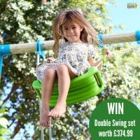 Win Brecon Wooden Double Swing Set and Slide worth £374.99!