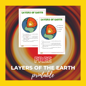 Free layers of the earth printable - Kiddy Charts printables