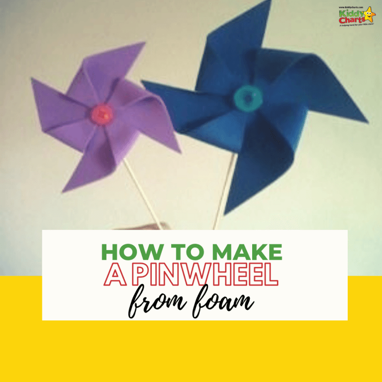 How to make a pinwheel from foam in 6 simple steps - KiddyCharts