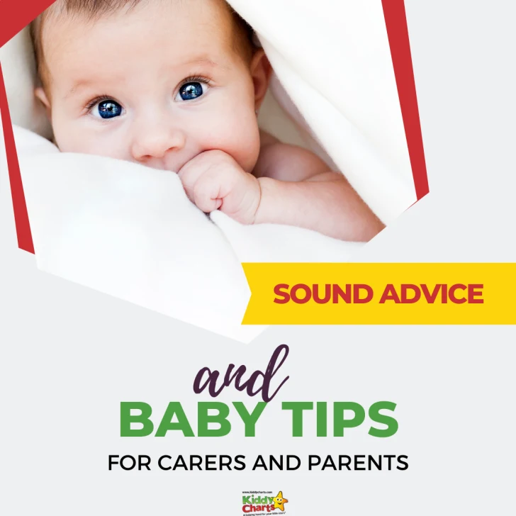 This image is providing sound advice and baby tips for parents and carers using Kiddy® Charts.