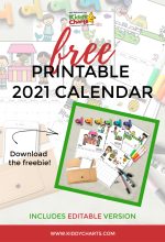 Free printable 2021 calendar: includes editable version