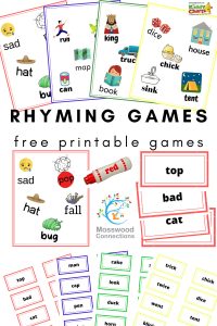 Three reading rhyming games for kids: Free printable #31DaysOfLearning ...