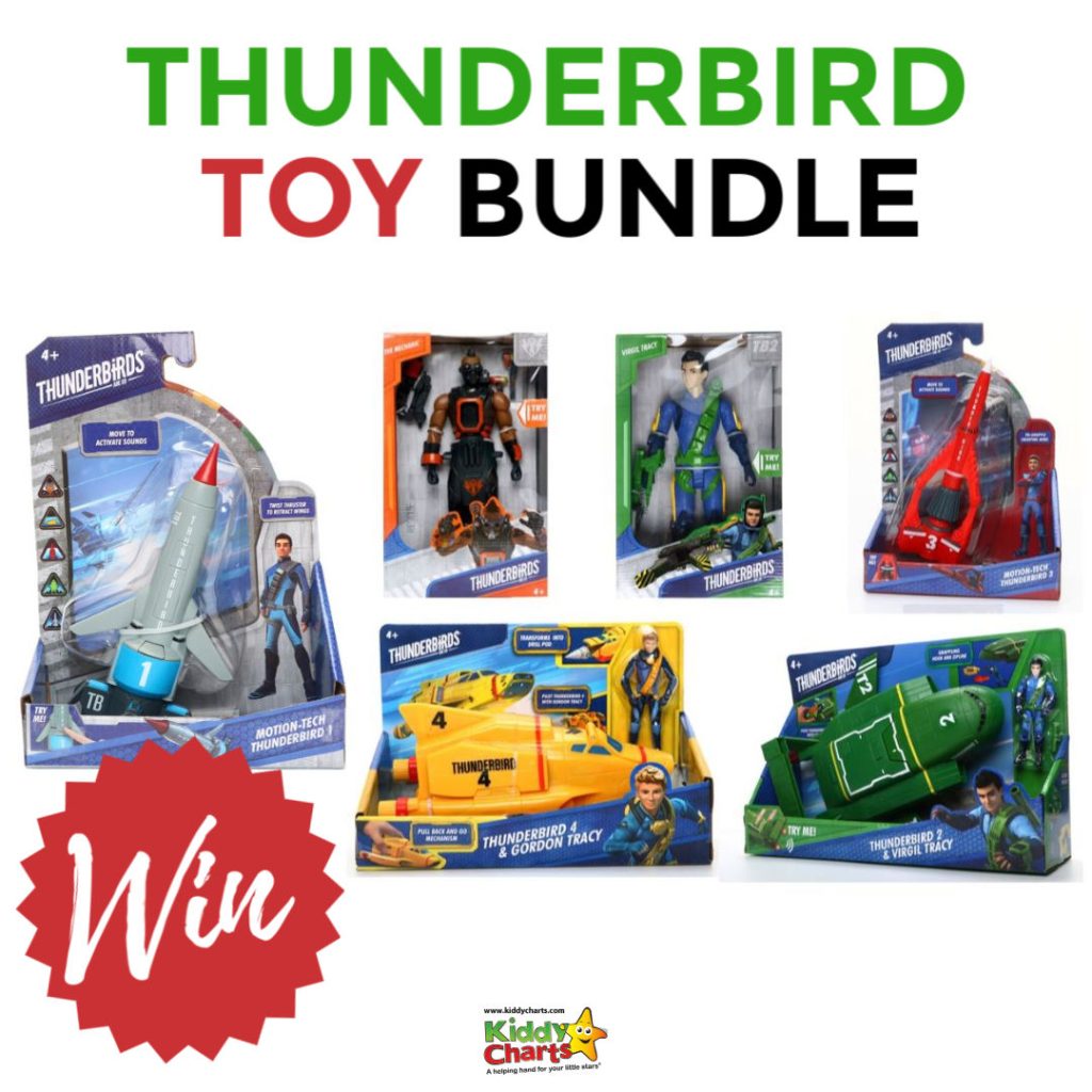 We have TWO Thunderbirds are Go toy bundles to give away to two lucky winners! 