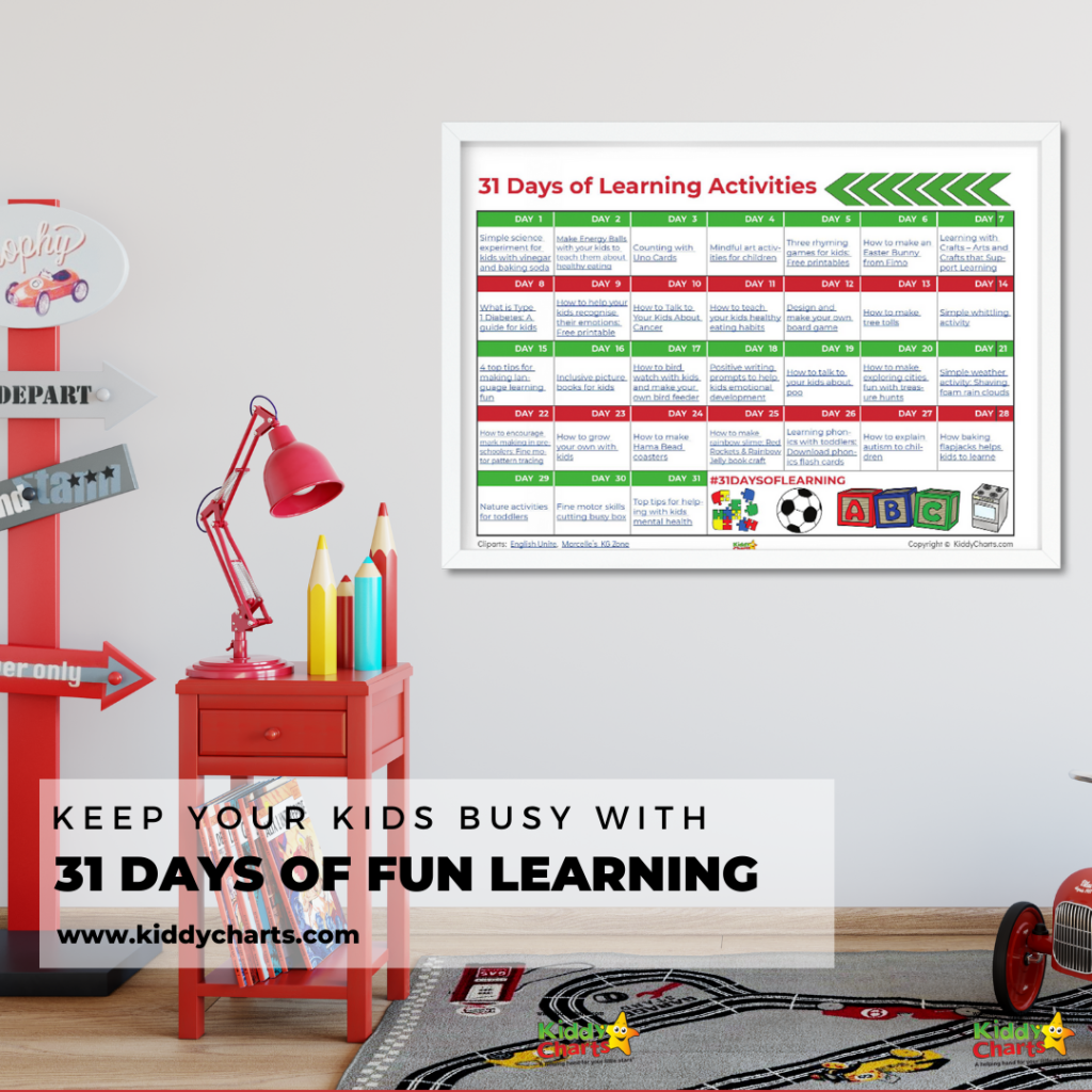 Keep your kids busy with 31 days of learning acctivities 
