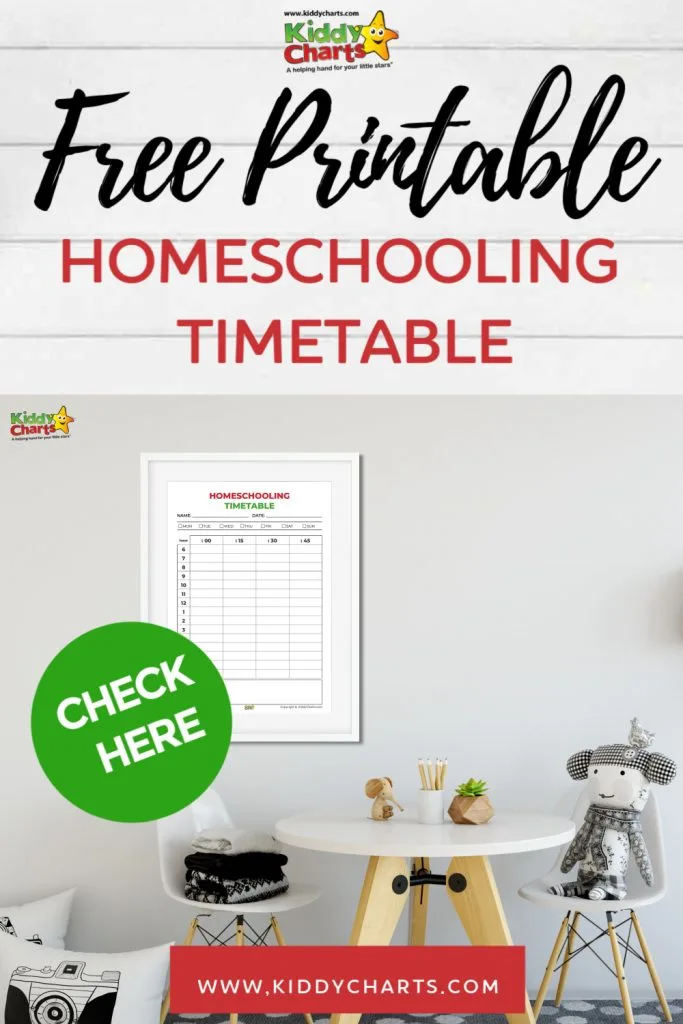 free printable homeschooling timetable