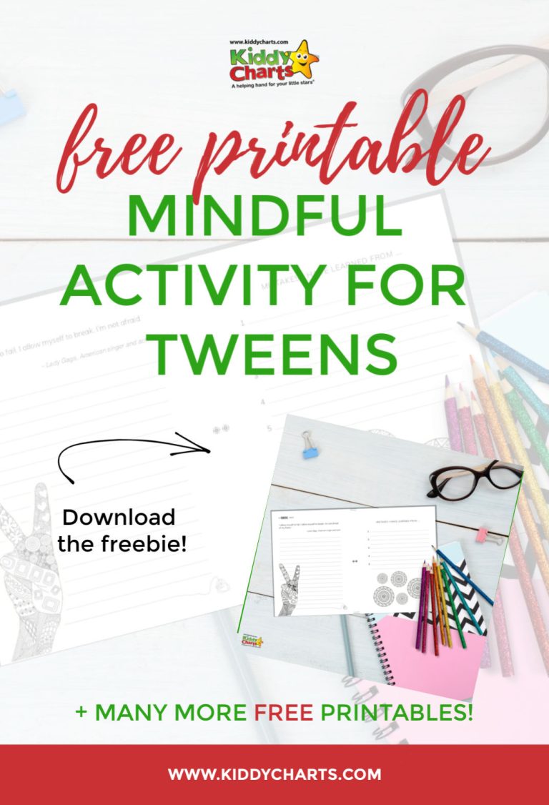 Mindful activity for tweens: Mistakes I have made |KiddyCharts