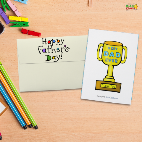 Four free Father's Day cards for kids to make themselves