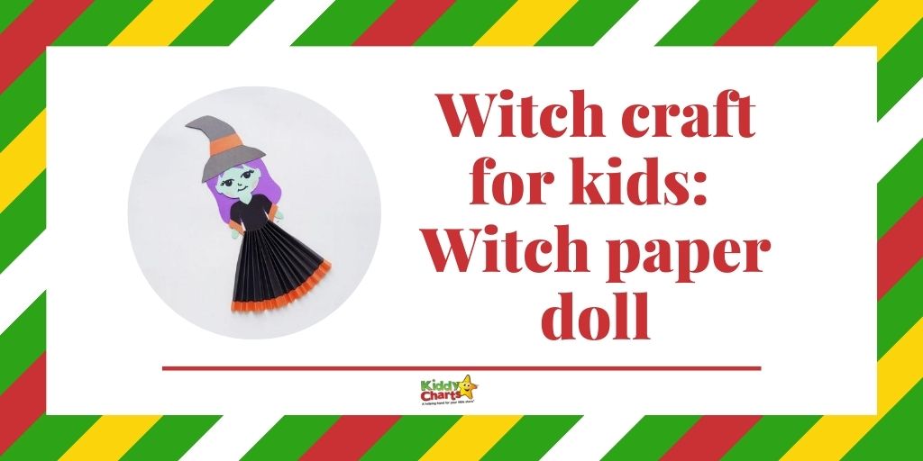 Witch craft for kids: Witch paper doll