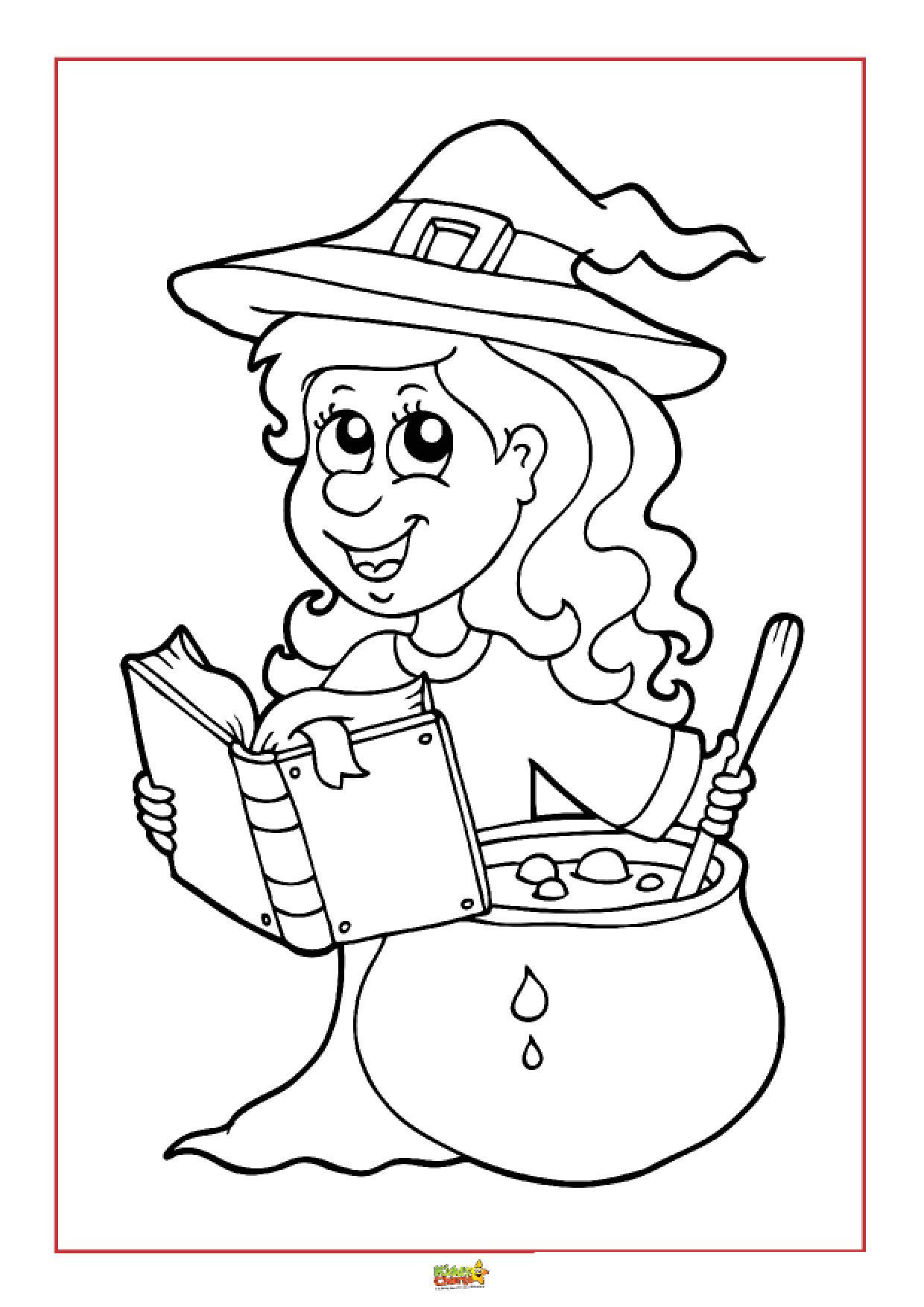 Halloween Colouring Pages for Kids - kiddycharts.com