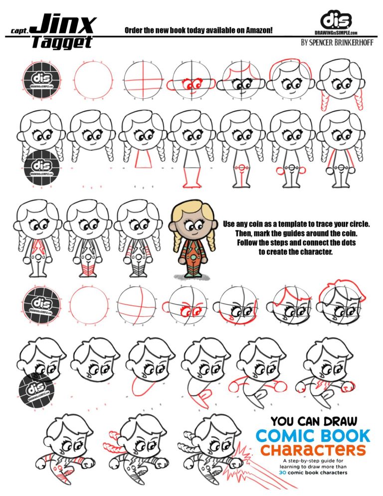 How to Draw a Comic Book Character - kiddycharts.com