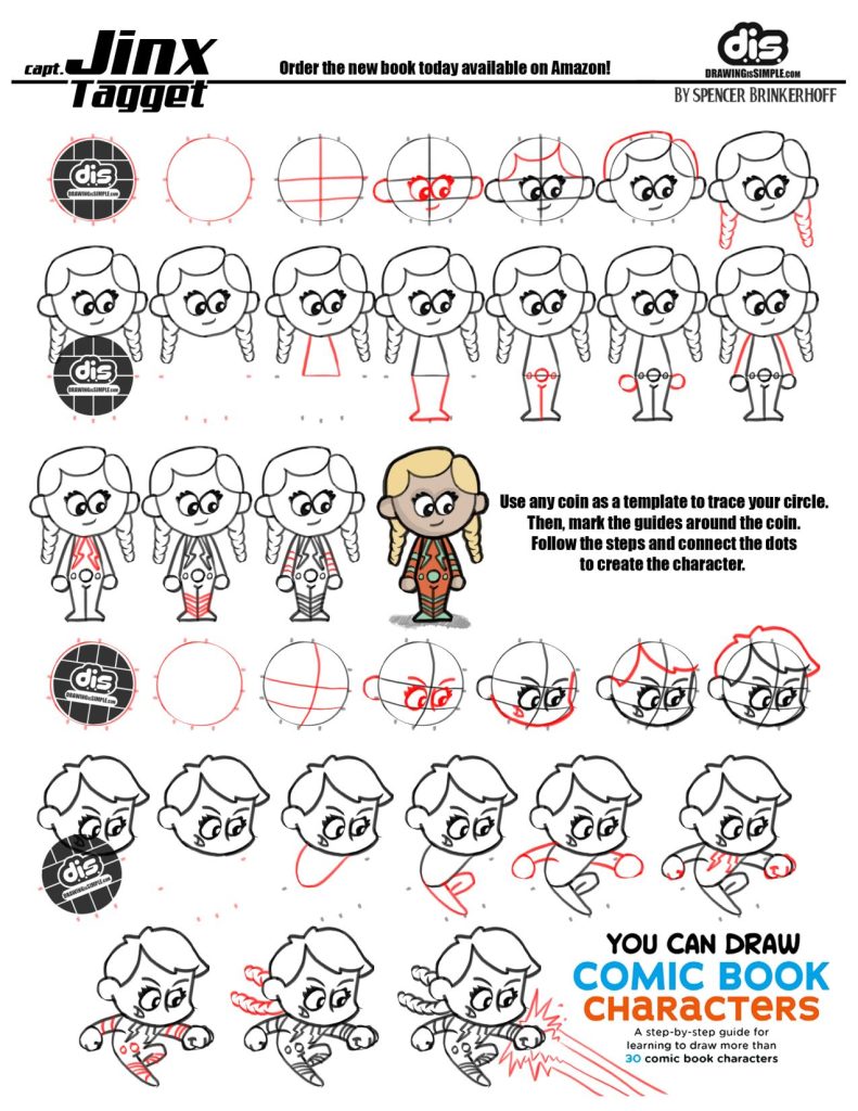 How To Draw A Comic Book Character Kiddycharts Com