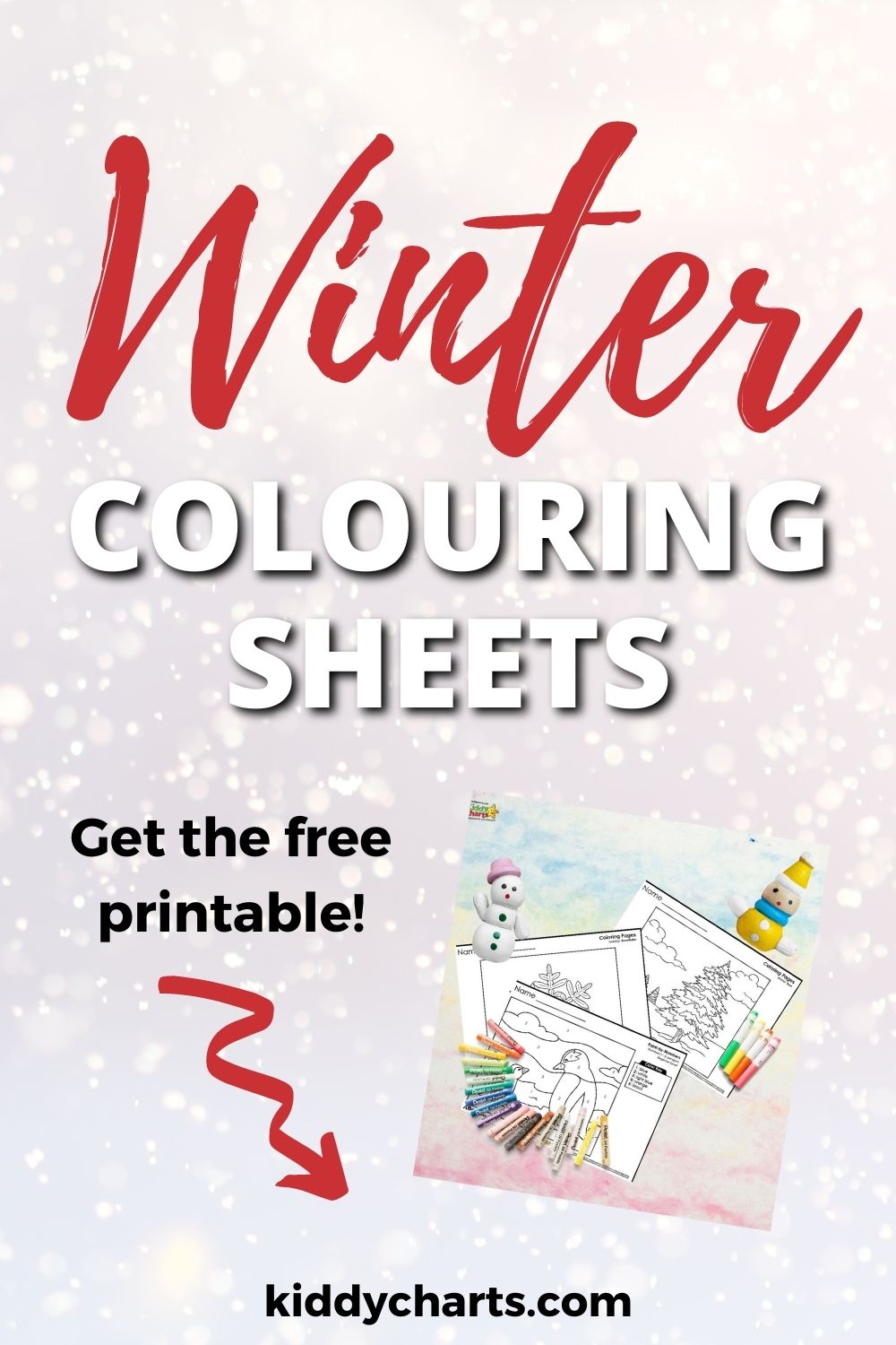 Winter Coloring Pages for Kids - Winter Scenes - kiddycharts.com