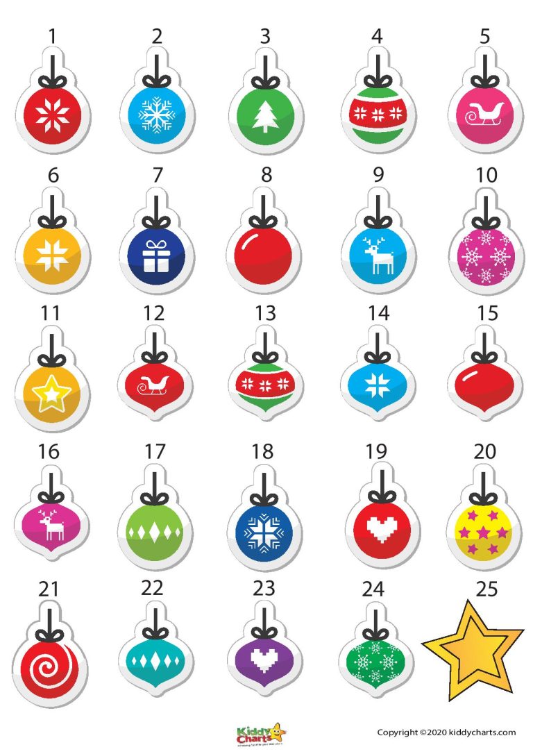 Printable Countdown Christmas Calendar