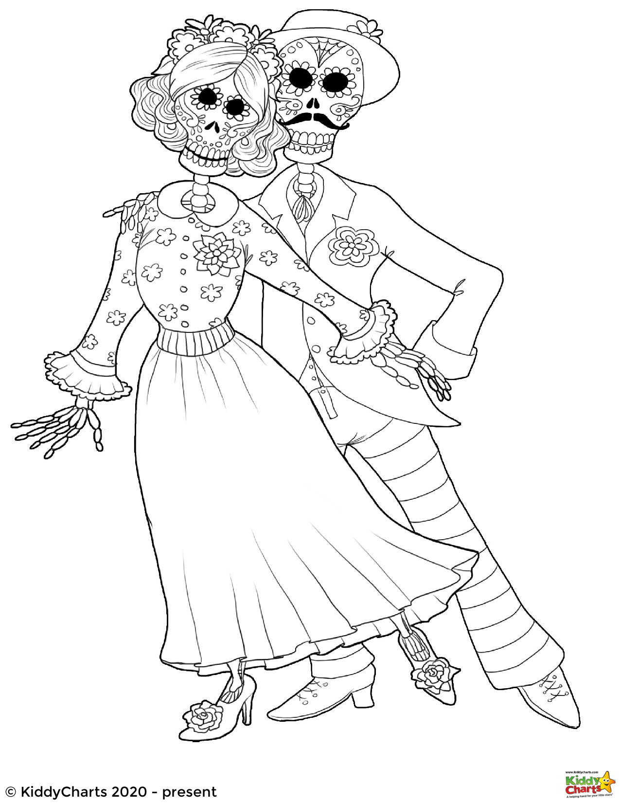 Day of the Dead Coloring Book Printable