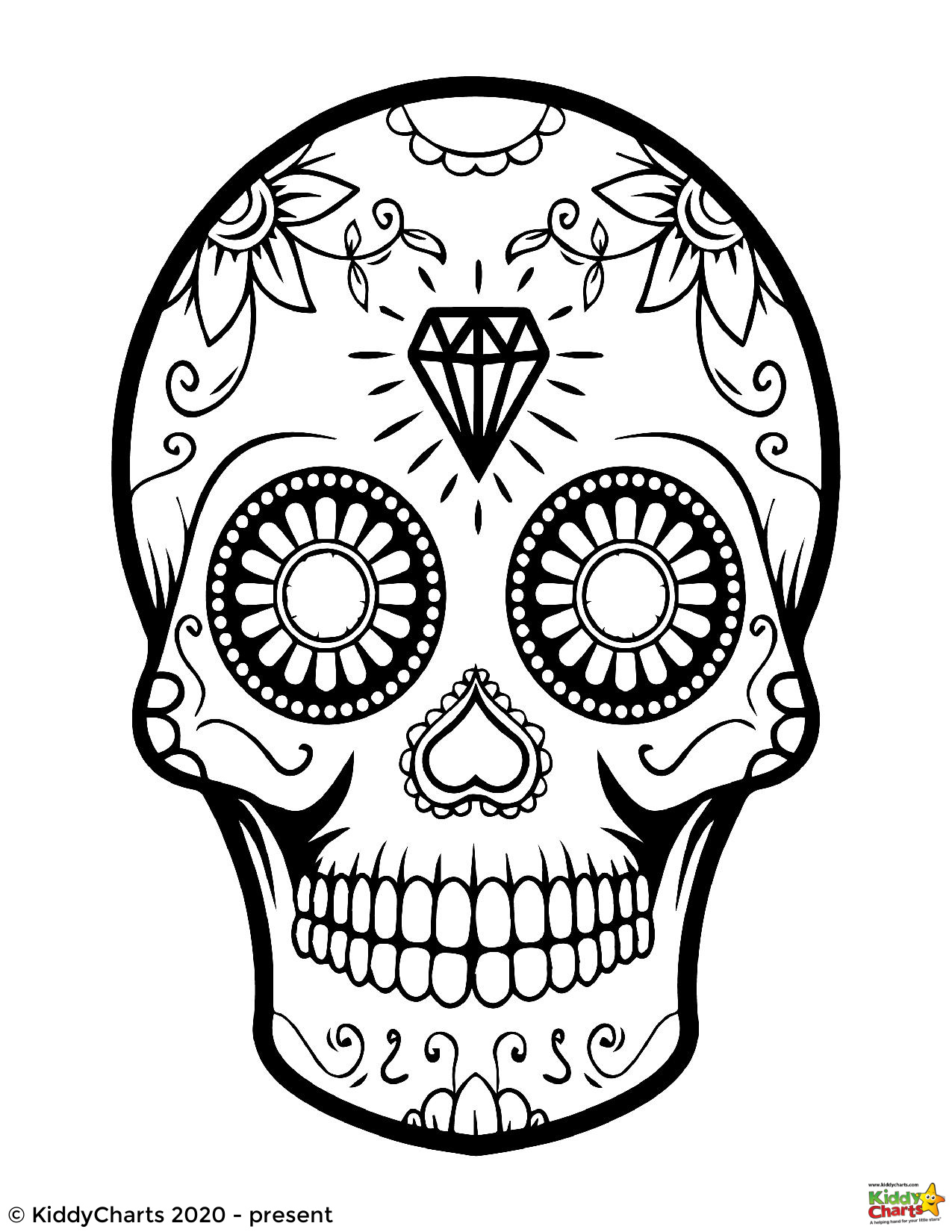 Day Of The Dead Coloring Book Printable Kiddycharts