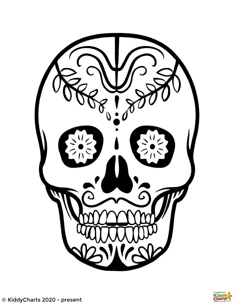 Day of the Dead Coloring Book - Printable - kiddycharts.com