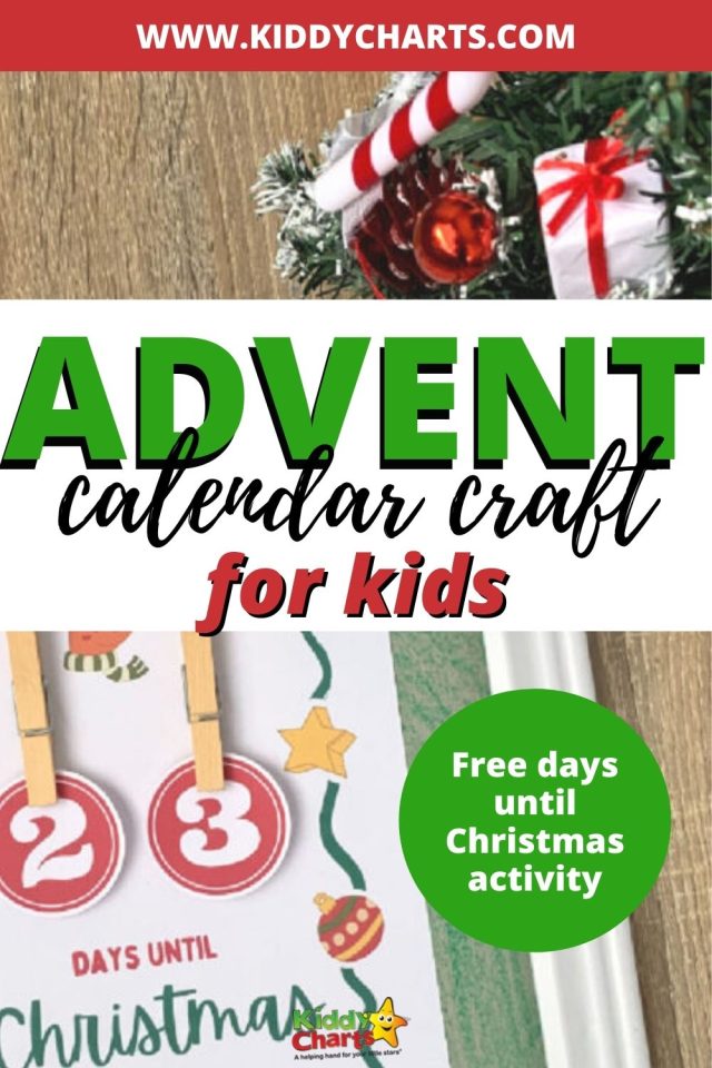 Advent Calendar Craft for Kids - Xmas Activity - kiddycharts.com