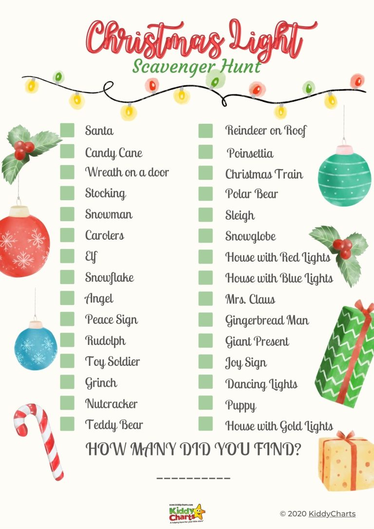 Christmas Scavenger Hunt Outdoor and Indoor