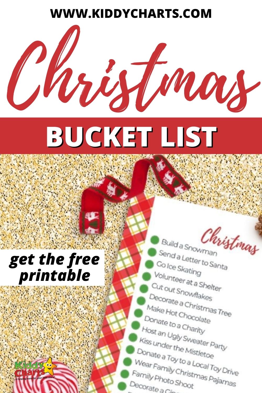 Christmas Bucket List - Activities for Kids - kiddycharts.com