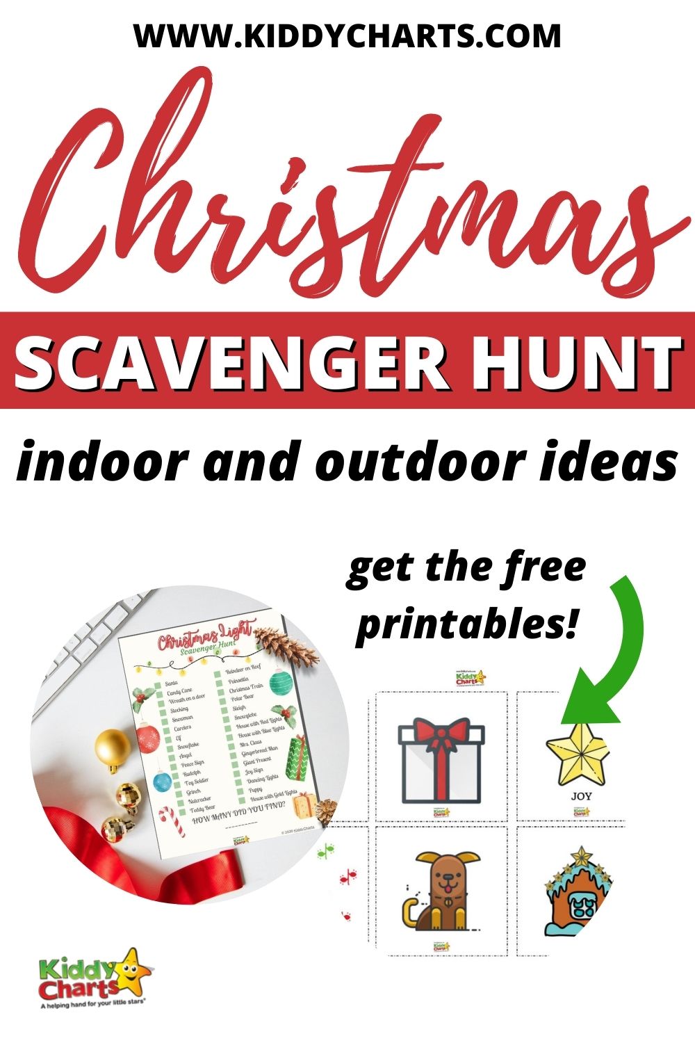 Christmas Scavenger Hunt - Outdoor and Indoor - kiddycharts.com