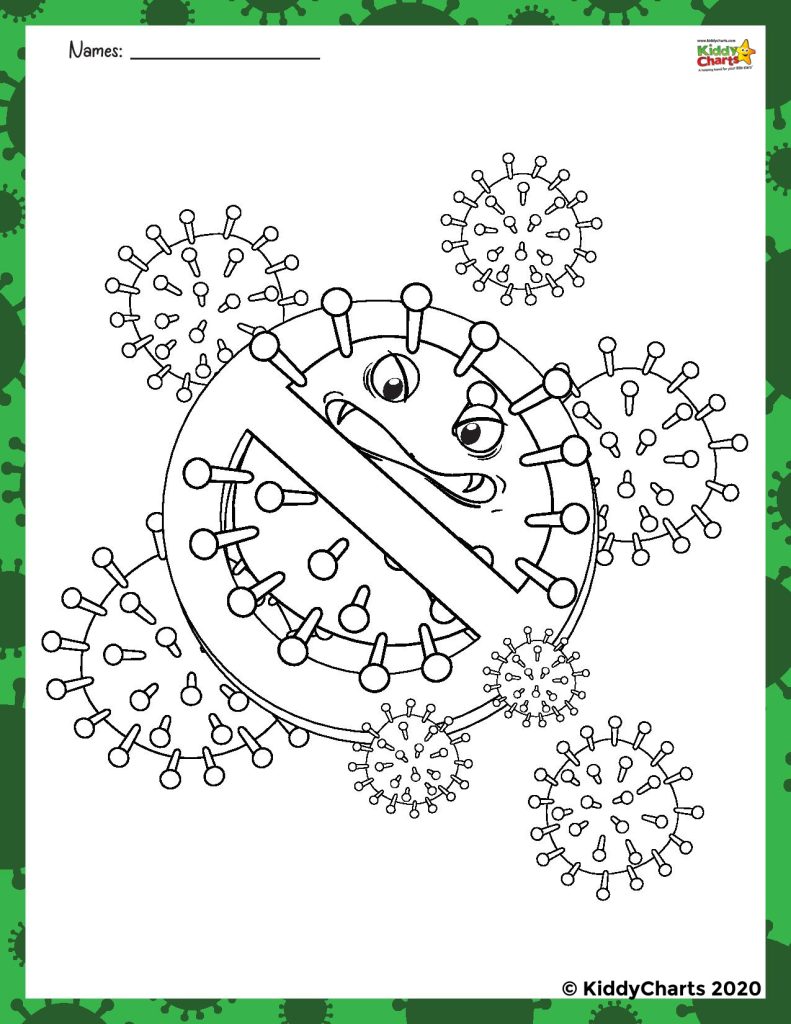 Germ Activity for Kids - Free worksheets - kiddycharts.com