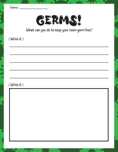 Germ Activity for Kids - Free worksheets - kiddycharts.com