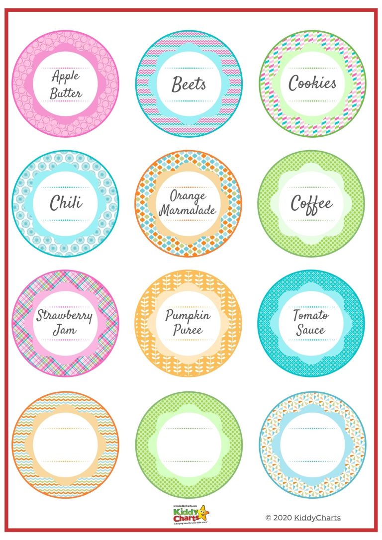 Mason Jar Labels for Homemade Presents - kiddycharts.com