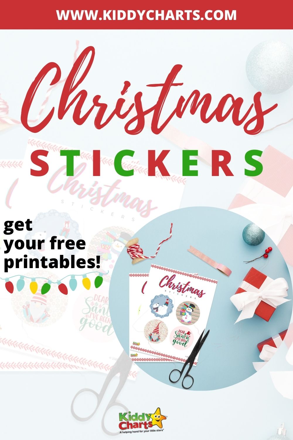 Christmas Stickers Print your Own for Free