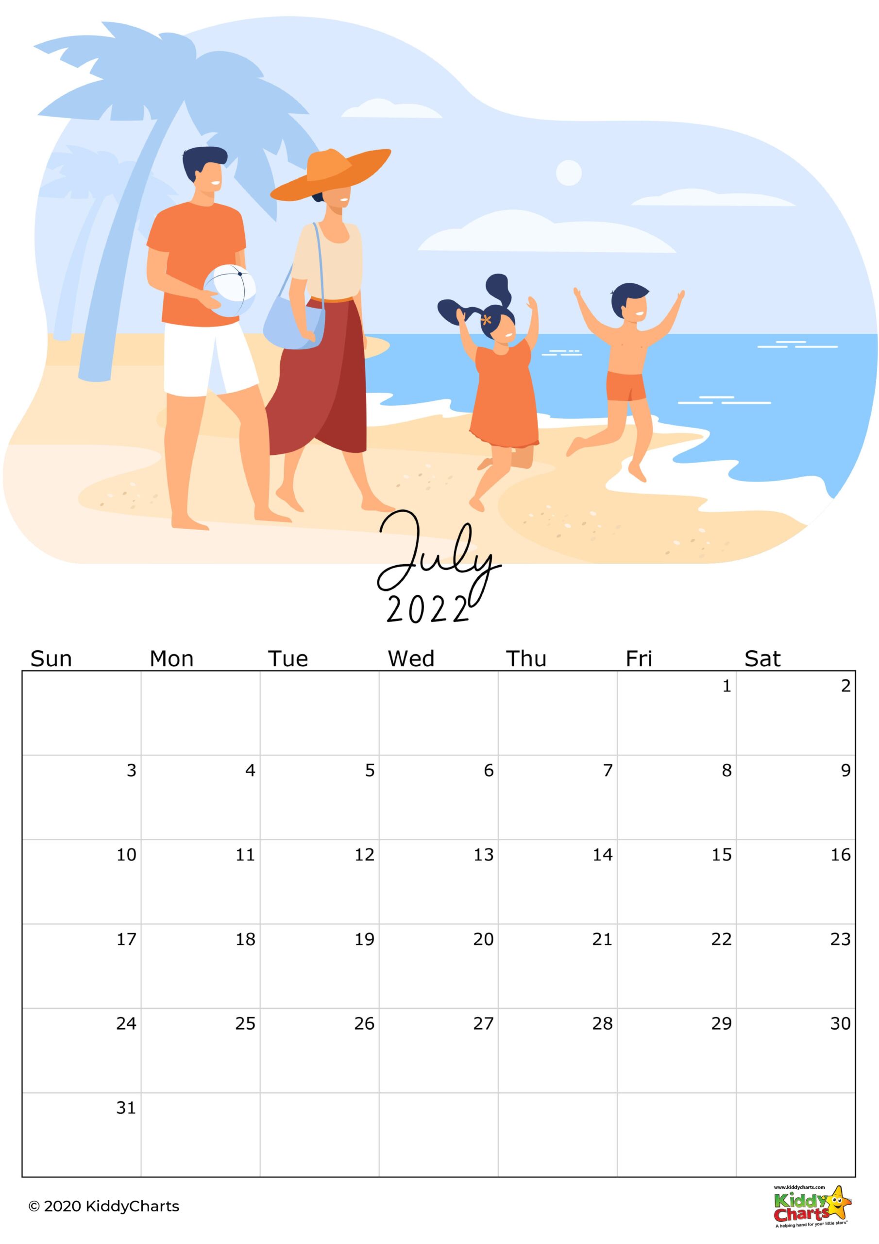 2022 calendar thats printable kids monthly snapshots kiddycharts com