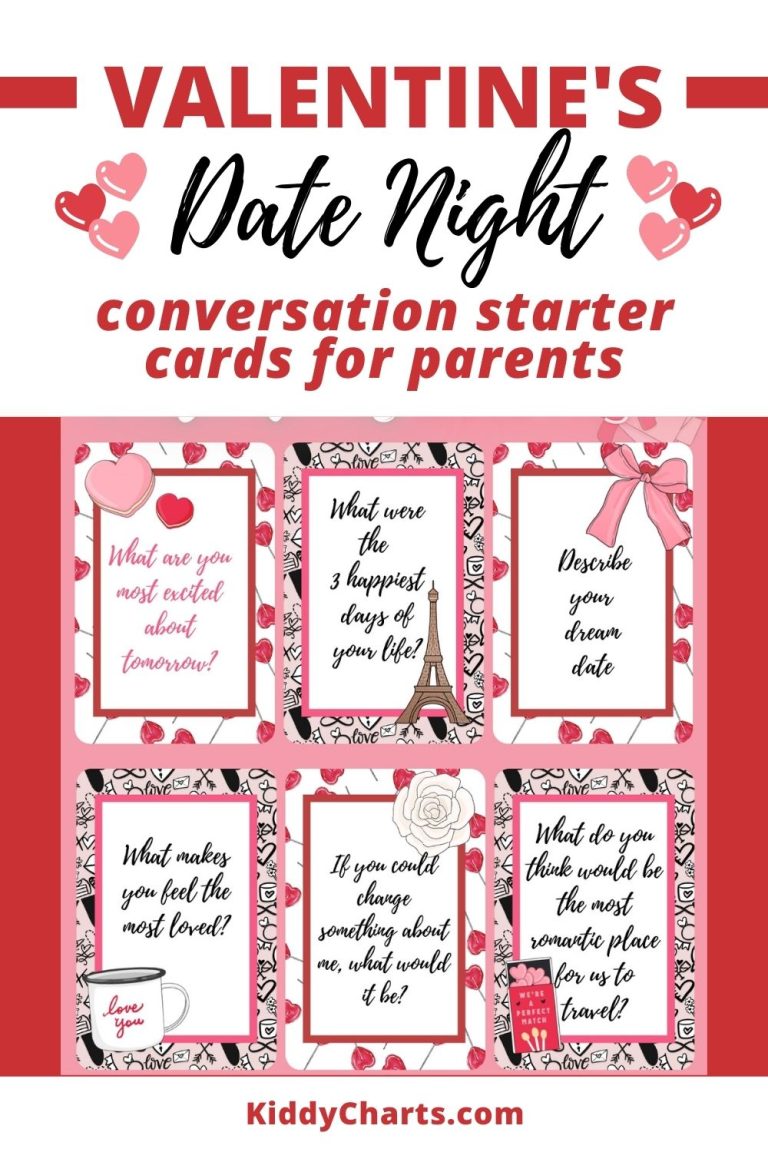 Valentine's Conversations Cards for Parents - kiddycharts.com