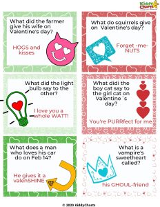 Valentine's Day jokes Printables - kiddycharts.com