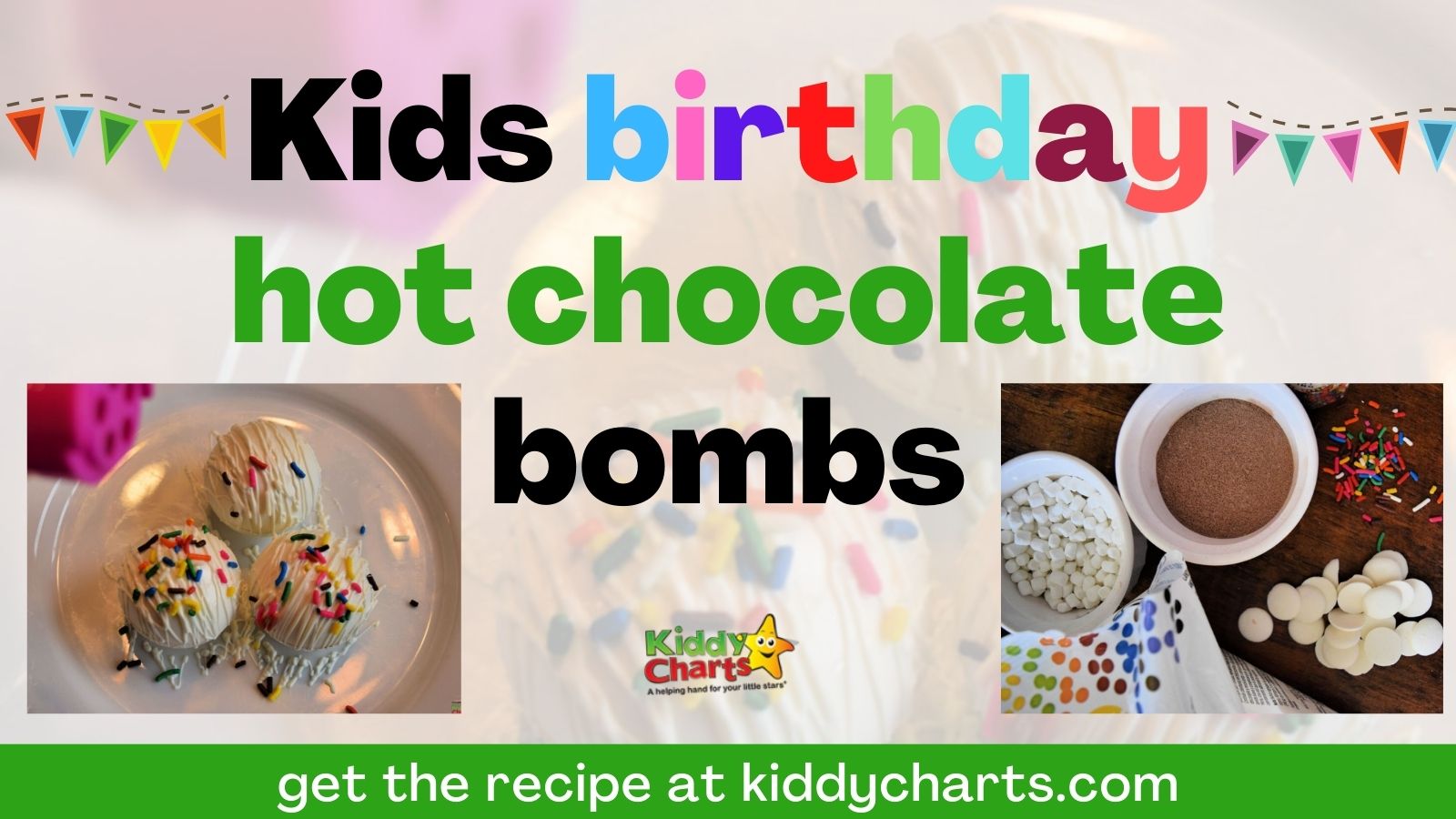 Kids birthday hot chocolate bombs