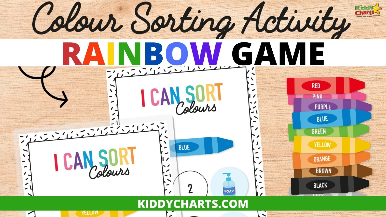 Colours sorting activity: Rainbow game