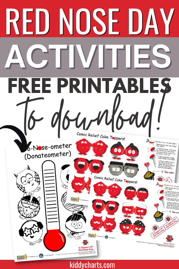 Red Nose Day activities for Comic Relief Free printables KiddyCharts