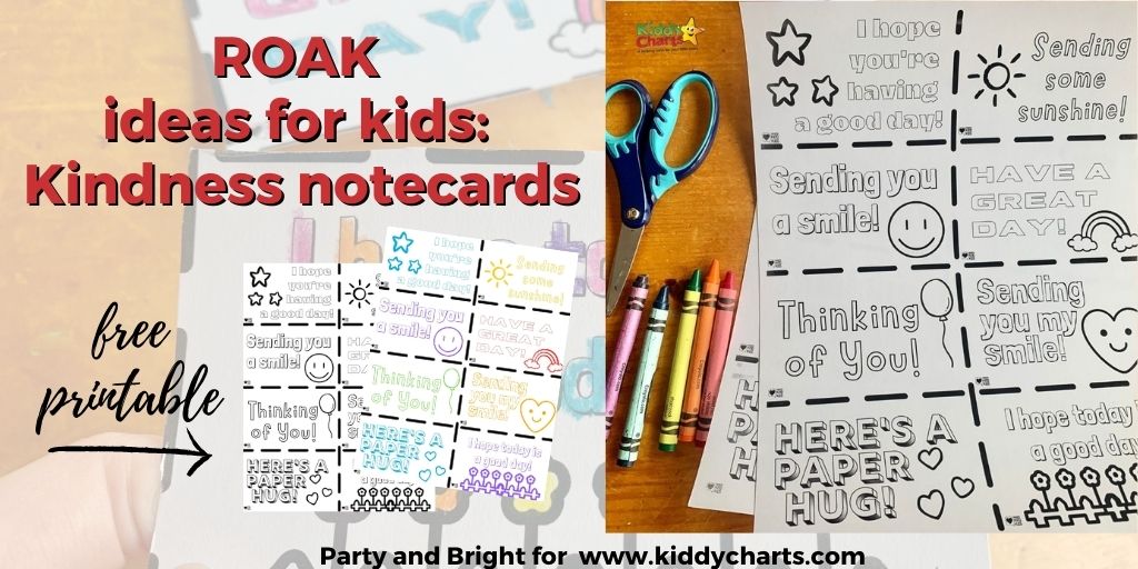 RAOK ideas for kids: Kindness notecards #31daysofactivities