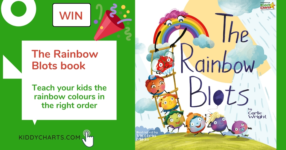 Win Rainbow Blots book to help your children learn the rainbow colours