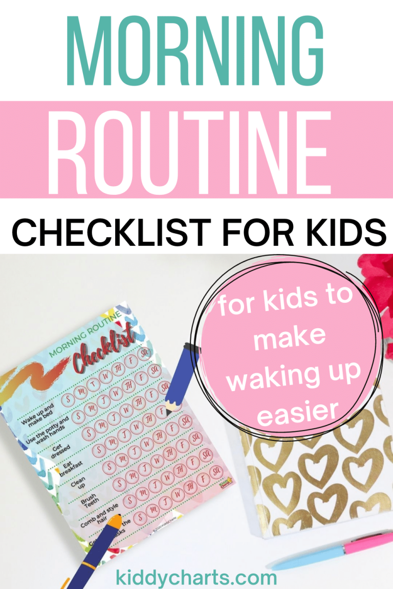 Morning Checklist for Kids Broken Down by Day - kiddycharts.com