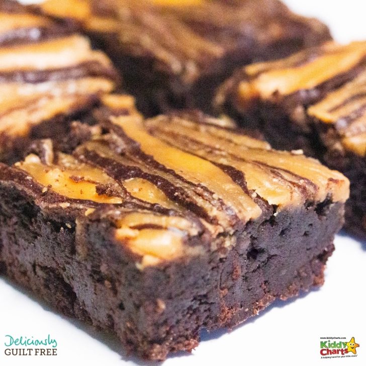 A chocolate brownie, toffee, and chocolate bar are displayed among other sweet confectionery and baked goods, creating a delicious and guilt-free snack.