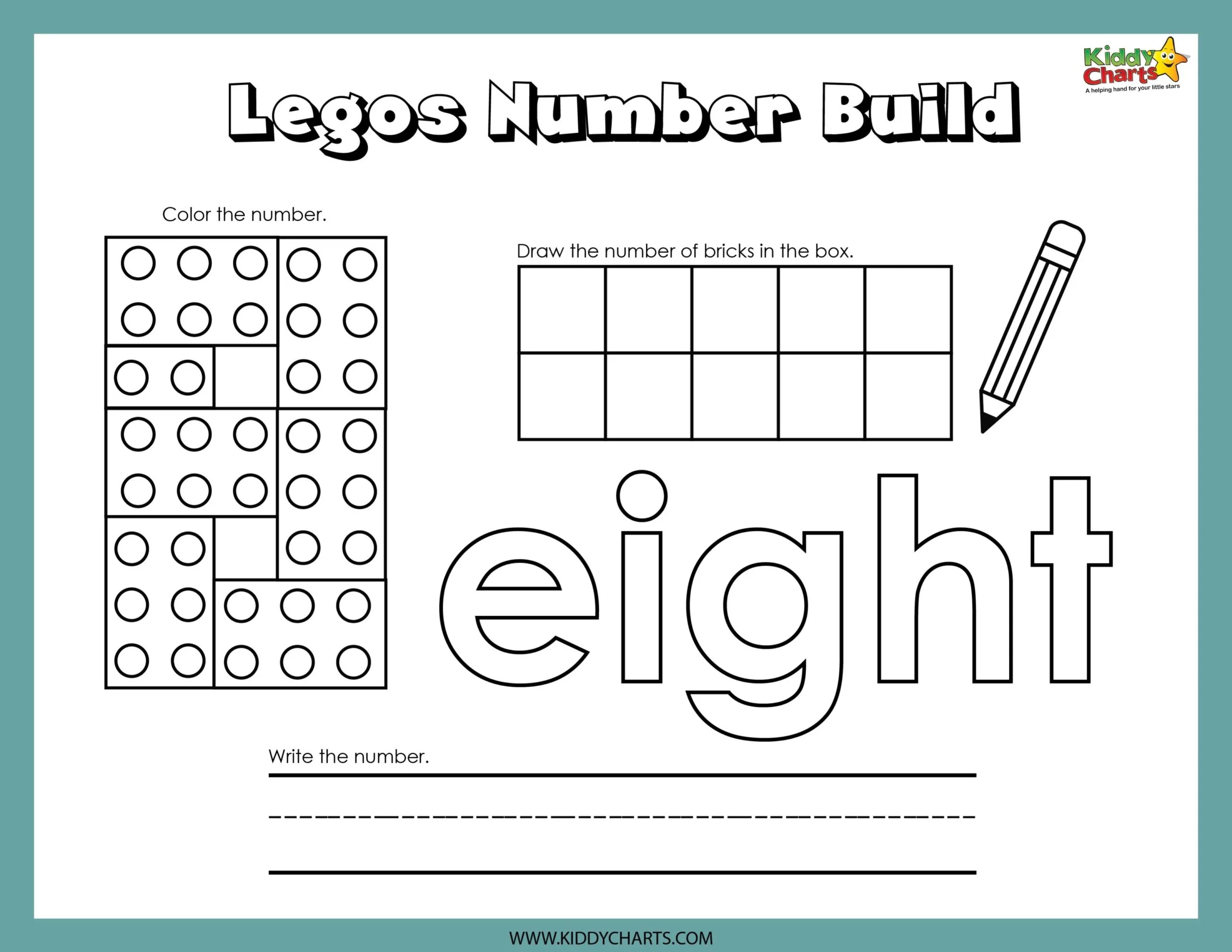 Lego Numbers Building Activity eight