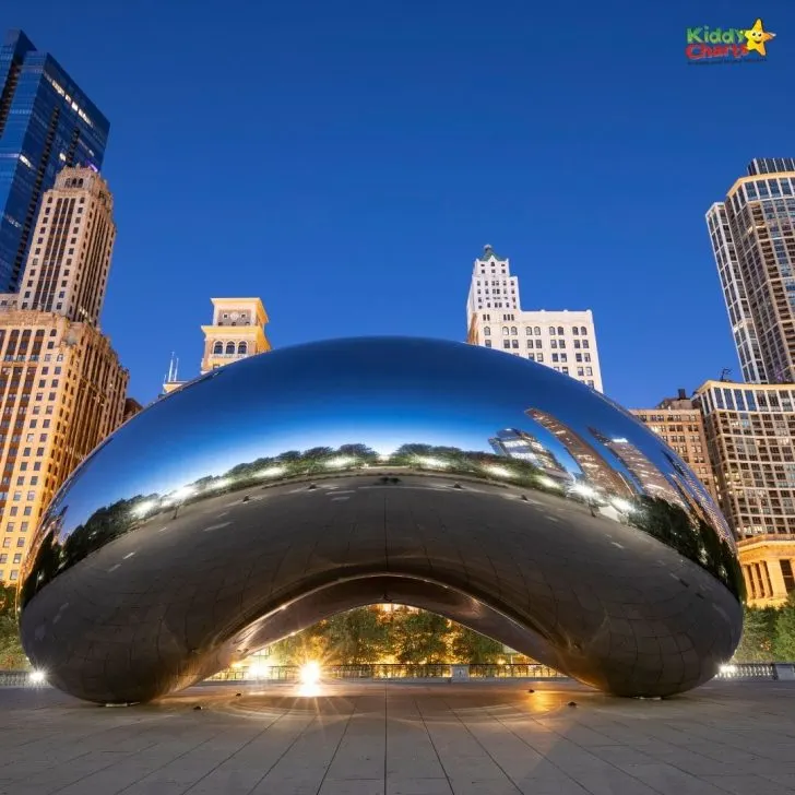 The sky is dotted with skyscrapers and commercial buildings, creating a metropolitan landscape of iconic landmarks and impressive architecture in the city.