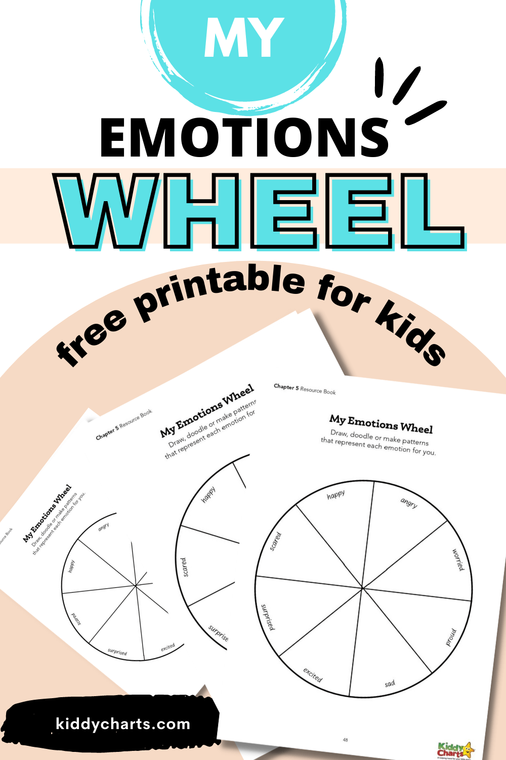 My Emotions Wheel Identify Negative Emotions - kiddycharts.com