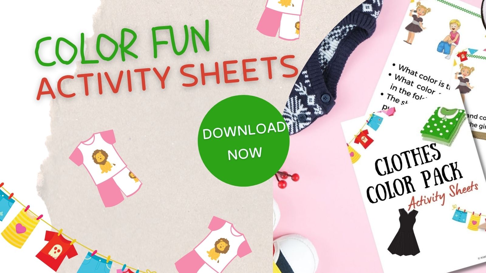 Color worksheets activity for kids