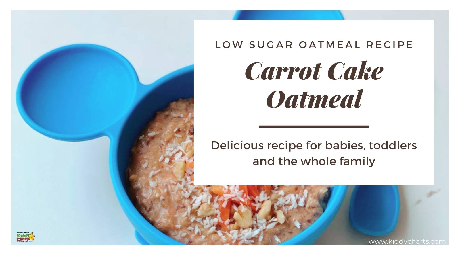 Low sugar oatmeal recipe for babies: Carrot cake oatmeal