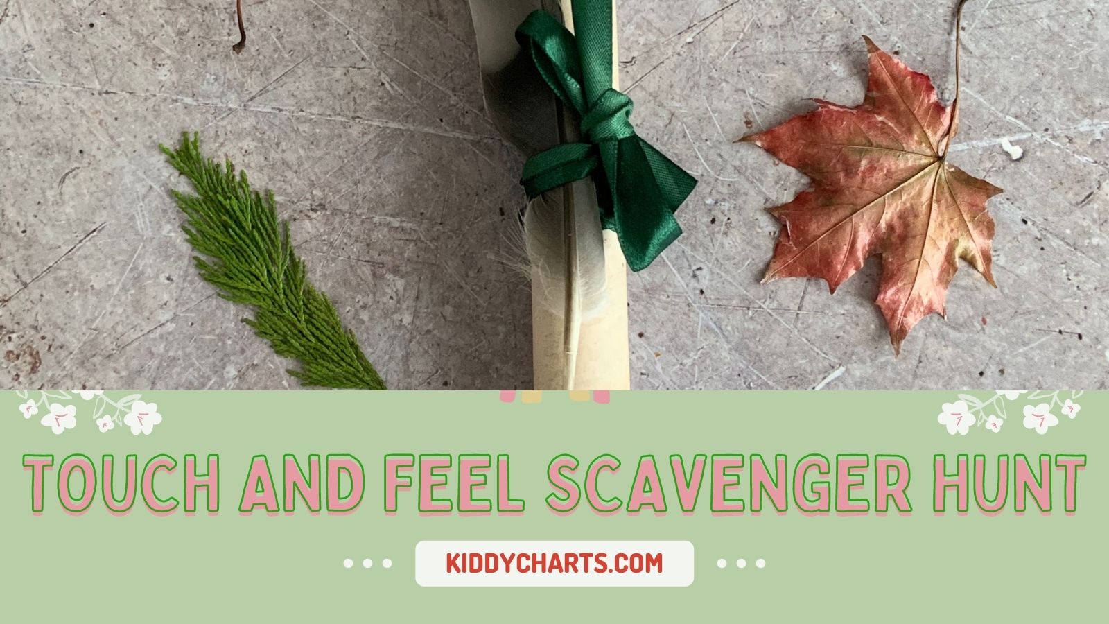 Scavenger hunt list for autumn: Touch, feel and see