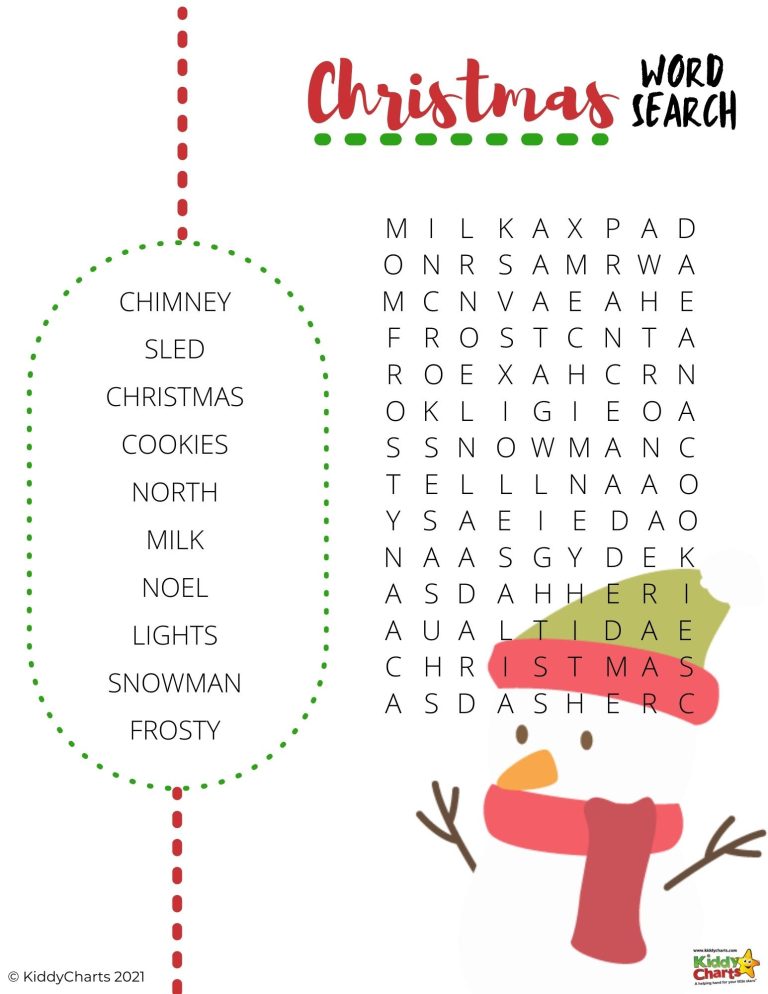 Christmas word search printable for fun with your kids