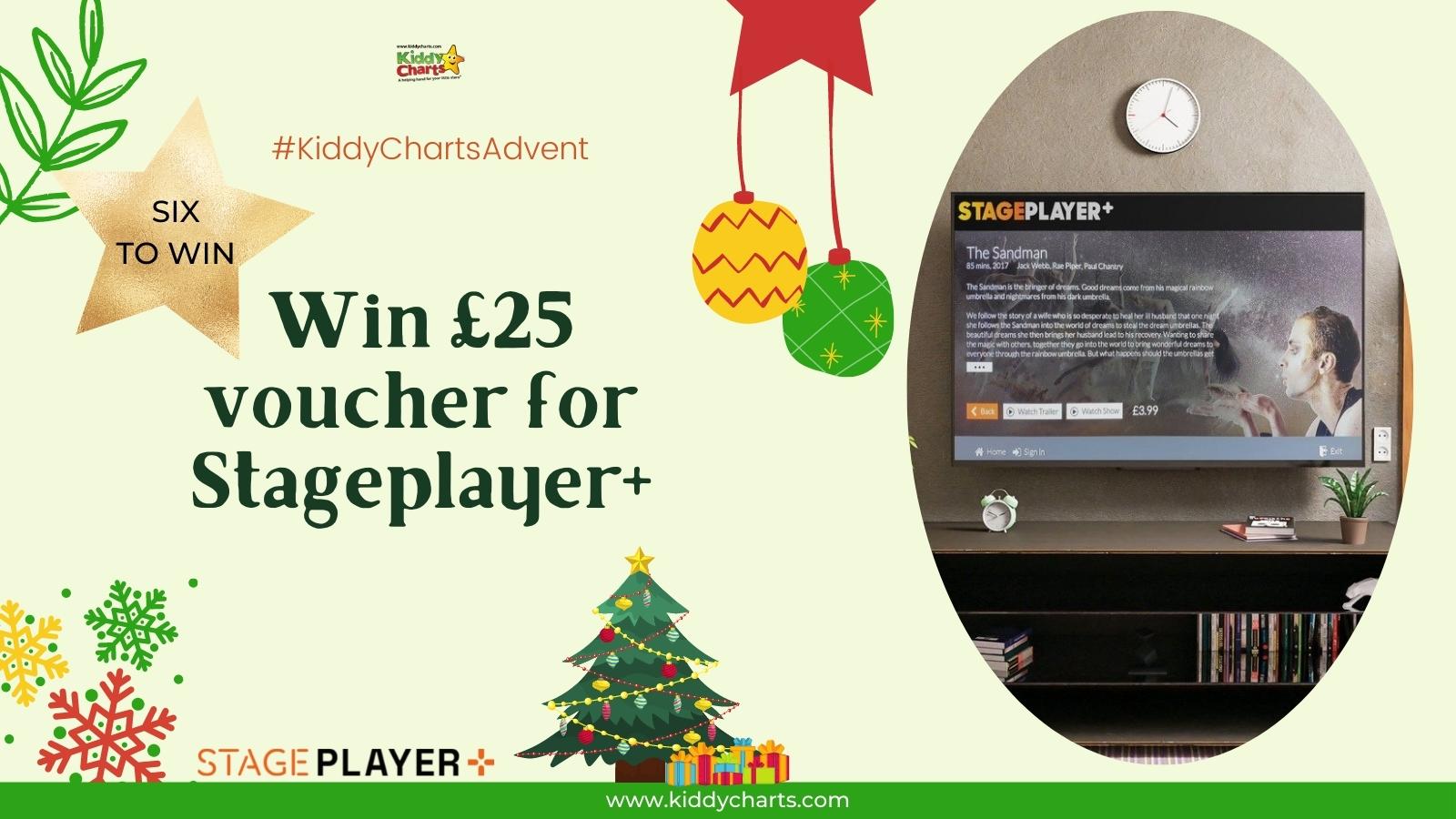 Six lucky winners to get £25 worth of vouchers to spend on Stageplayer+ #KiddyChartsAdvent