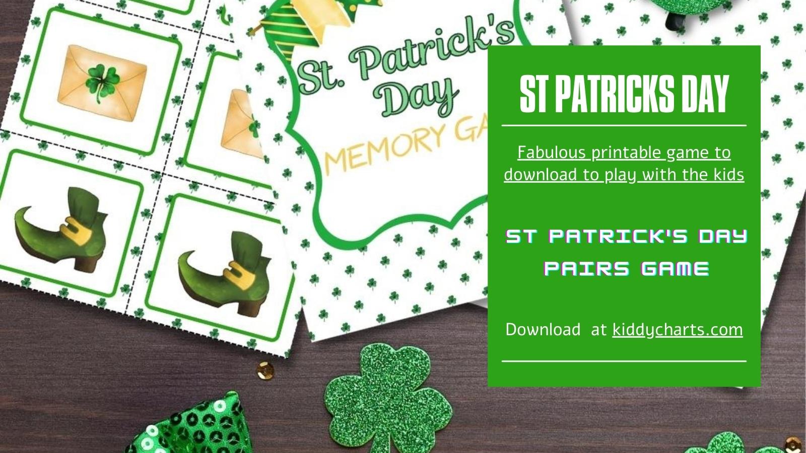 St Patricks Day Game: Memory fun for the kids