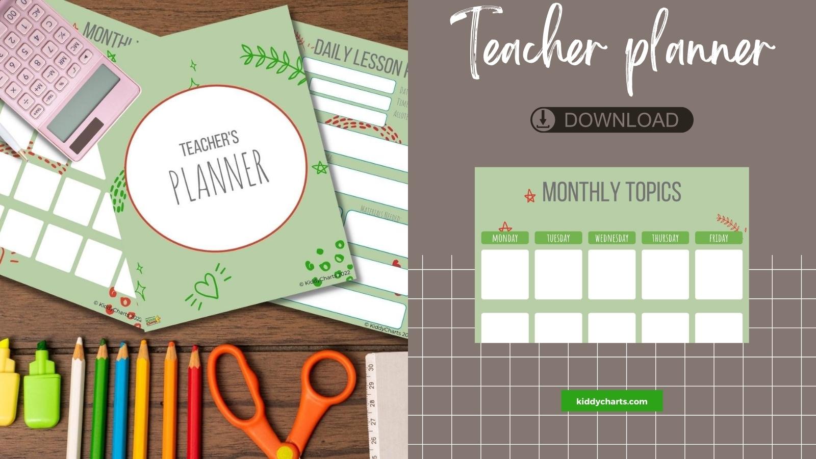 Teacher planner: Includes daily lesson planner