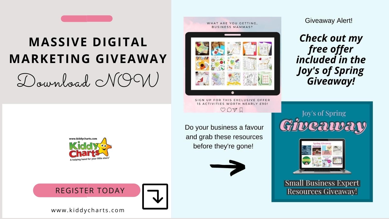 Big digital marketing giveaway: Get paid, price things right and keep the kids busy all at once!