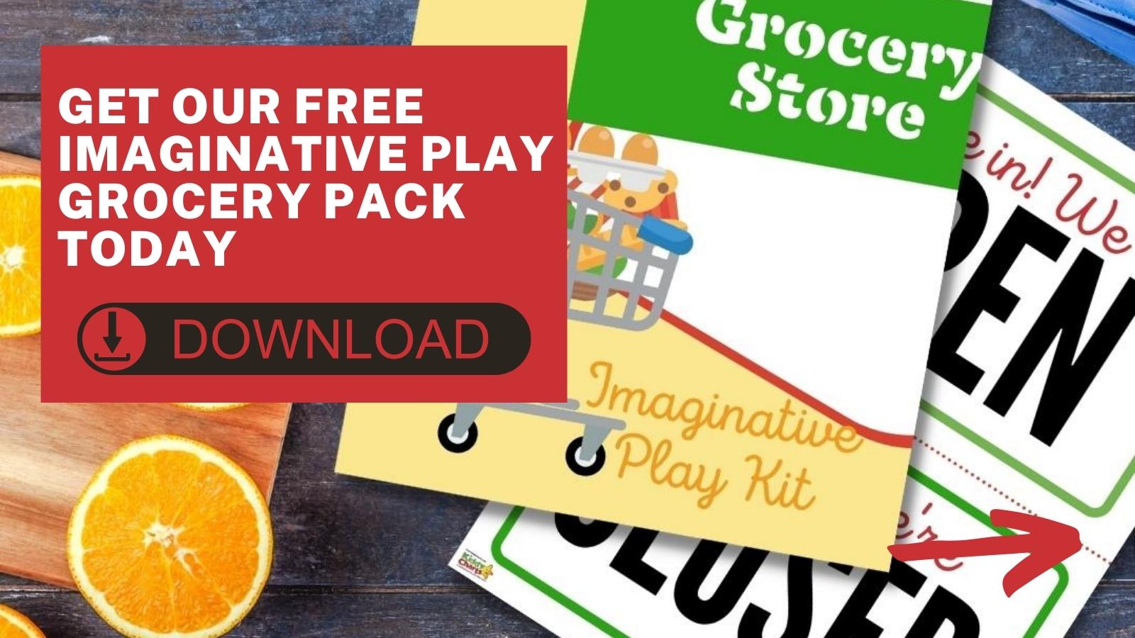 Imaginative play ideas: Grocery store play kit